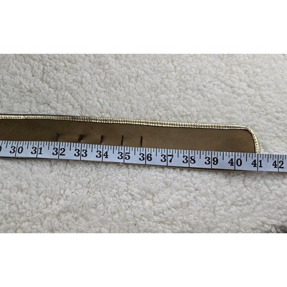 VTG 80s Leather Dress Belt by Dusty Baker Snakeskin Patchwork Lrg Silver Buckel - Picture 9 of 11